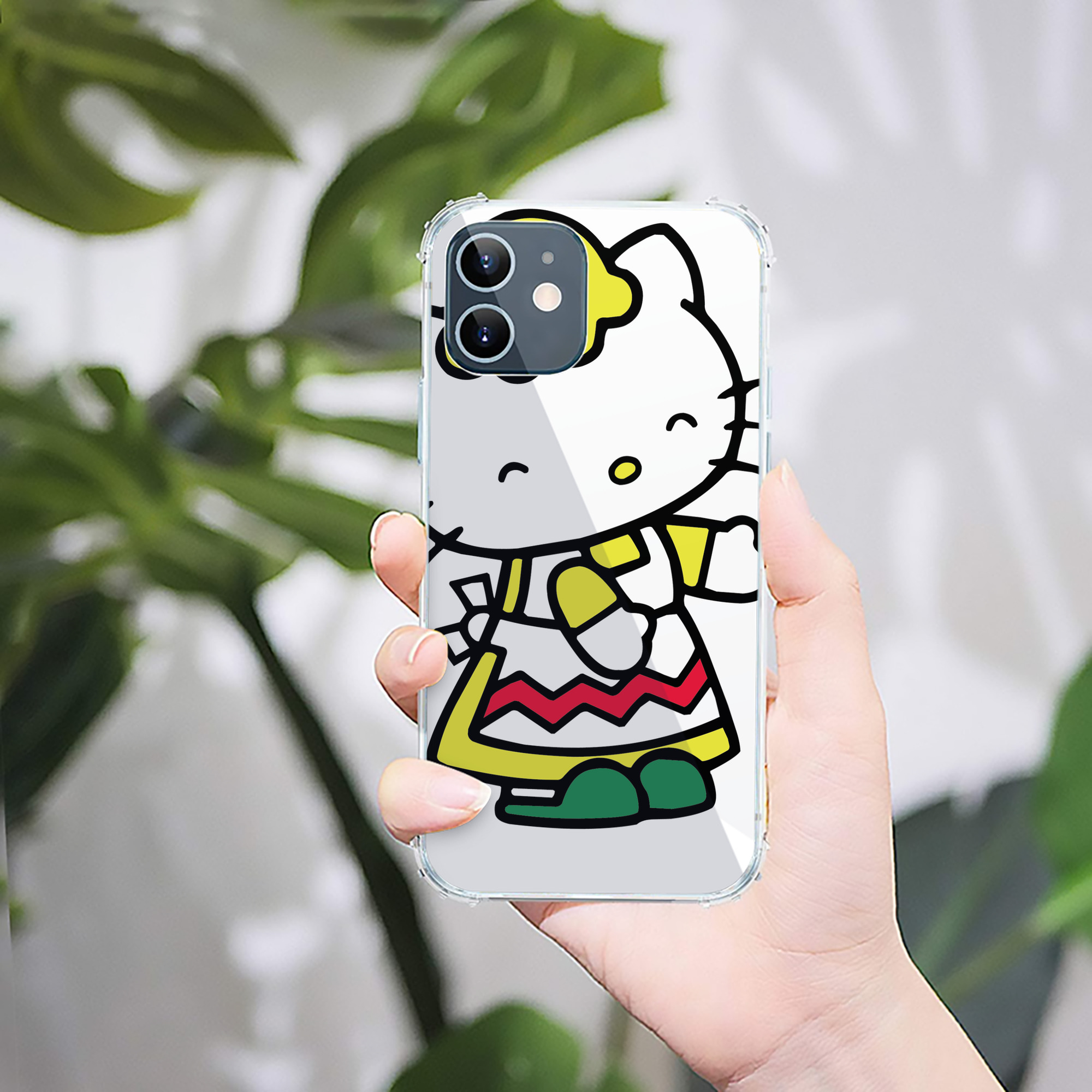 （画像用） Hello Kitty ハローキティ 【iPhone 12シリーズ対応】透明スマホケース（クリアソフトケース）
